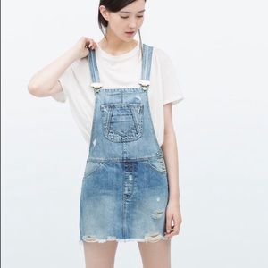 Zara Vintage Collection Denim Overall Dress, Small